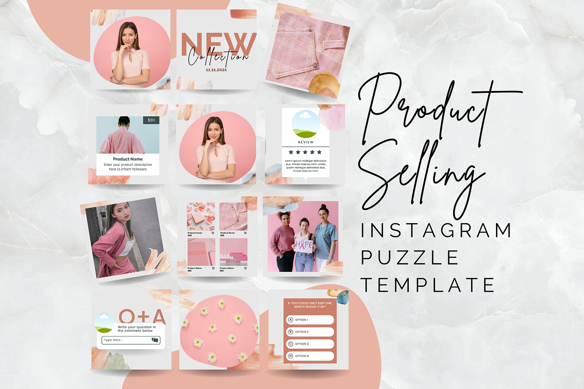 Pink Sale Instagram Puzzle Template, a Social Media Template by Social Assumptions (Photo 9 of 10)