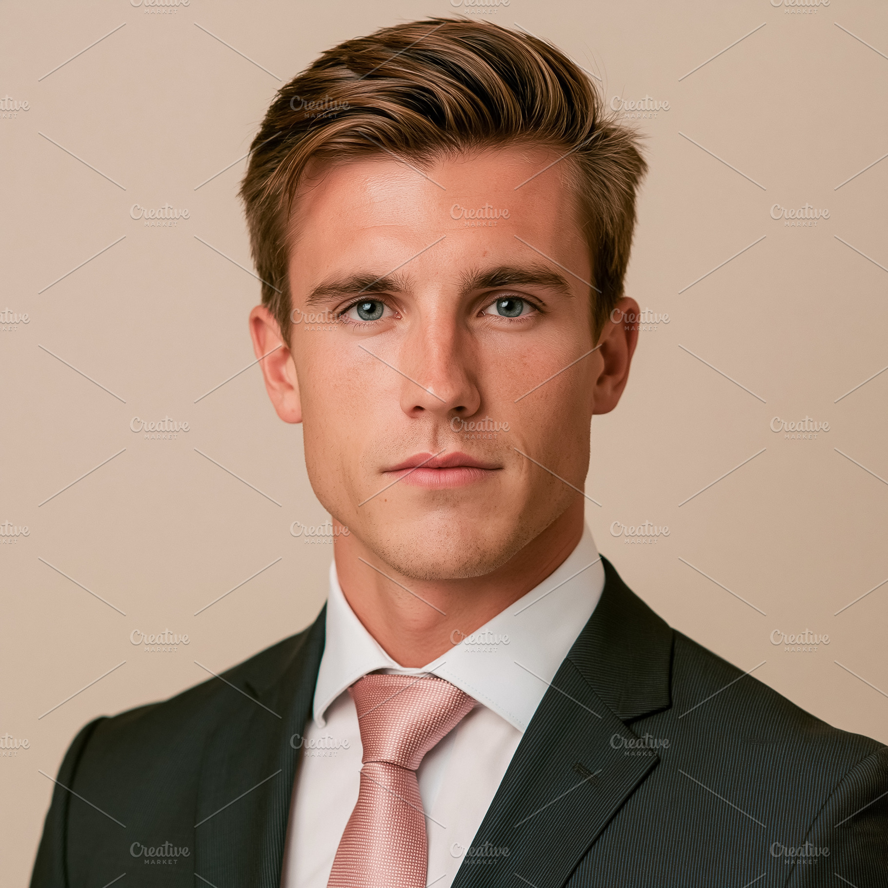 Young businessman standing for professional headshot portrait, w, a Person Photo by Studio ANNA