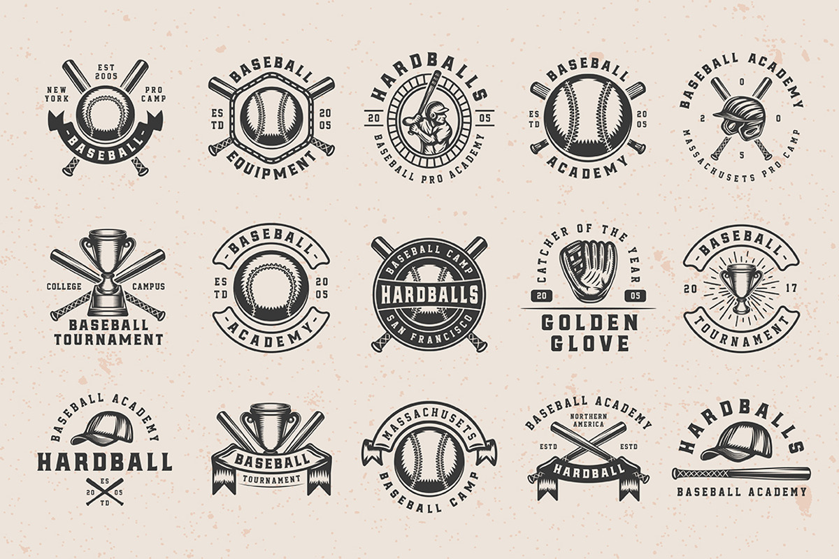 Baseball Emblems Part 1, a Branding & Logo Template by AkimD (Photo 3 of 6)