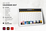 A3 Landscape Calendar 2027, a Stationery Template by MstArtwork (Thumbnail 2 of 4)
