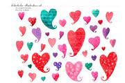 Set Watercolor hearts, an Object Graphic by Anastasia Timosch (Thumbnail 2 of 8)