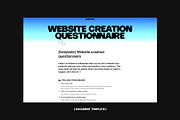 Website creation brief template, an UI Kit Template by existacial (Thumbnail 2 of 2)