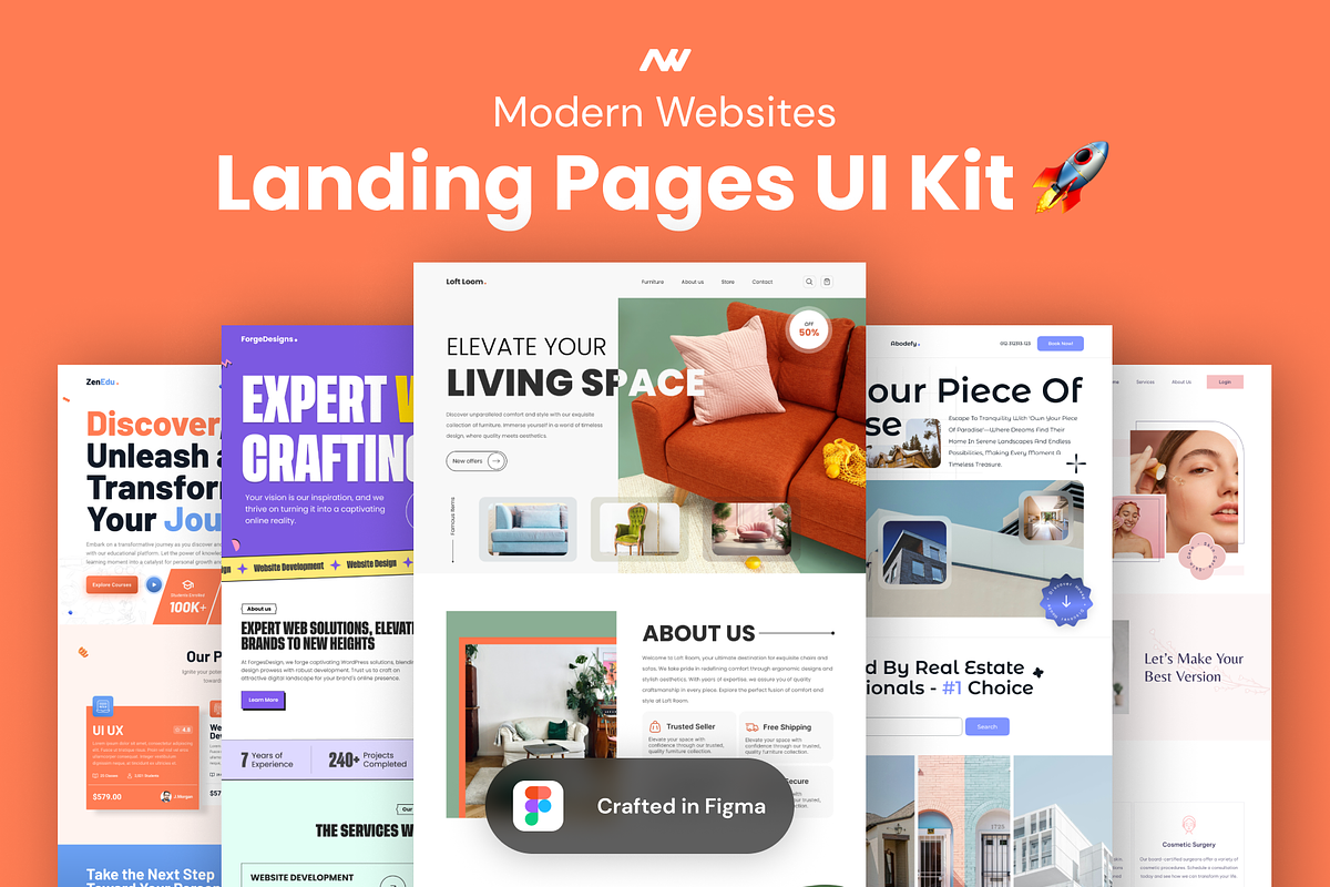 Website Landing Pages Modern UI Kit