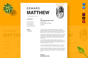 Professional Resume Template, a Resume Template by Nur Designer (Thumbnail 2 of 4)