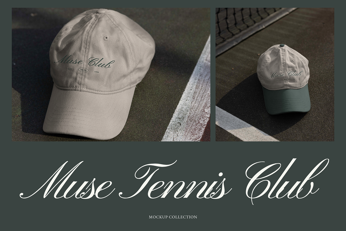 MUSE Tennis Club | Hat Mockups, a Hat Mockup by Duet Atelier (Photo 7 of 7)
