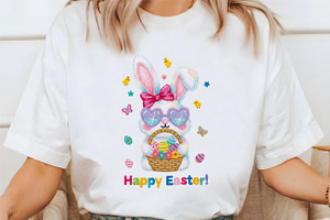Faux Yarn Easter Bunny Png Easter Pn, an Illustration by designcity5