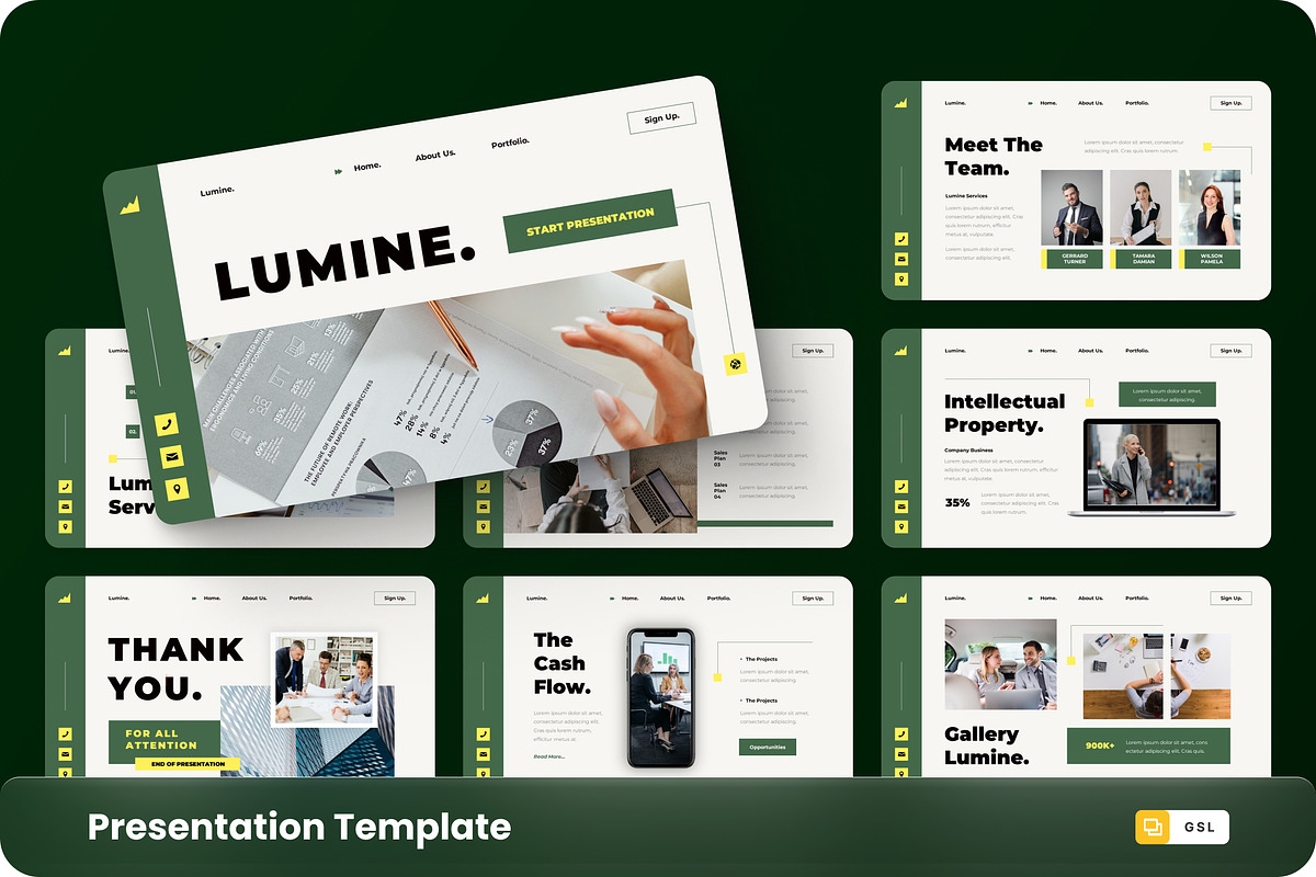 Lumine - Marketing Plan Google Slide, a Presentation Template by GraphauseProject (Photo 1 of 6)