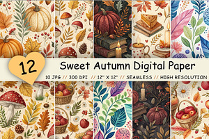 Sweet Autumn Digital Paper Pack