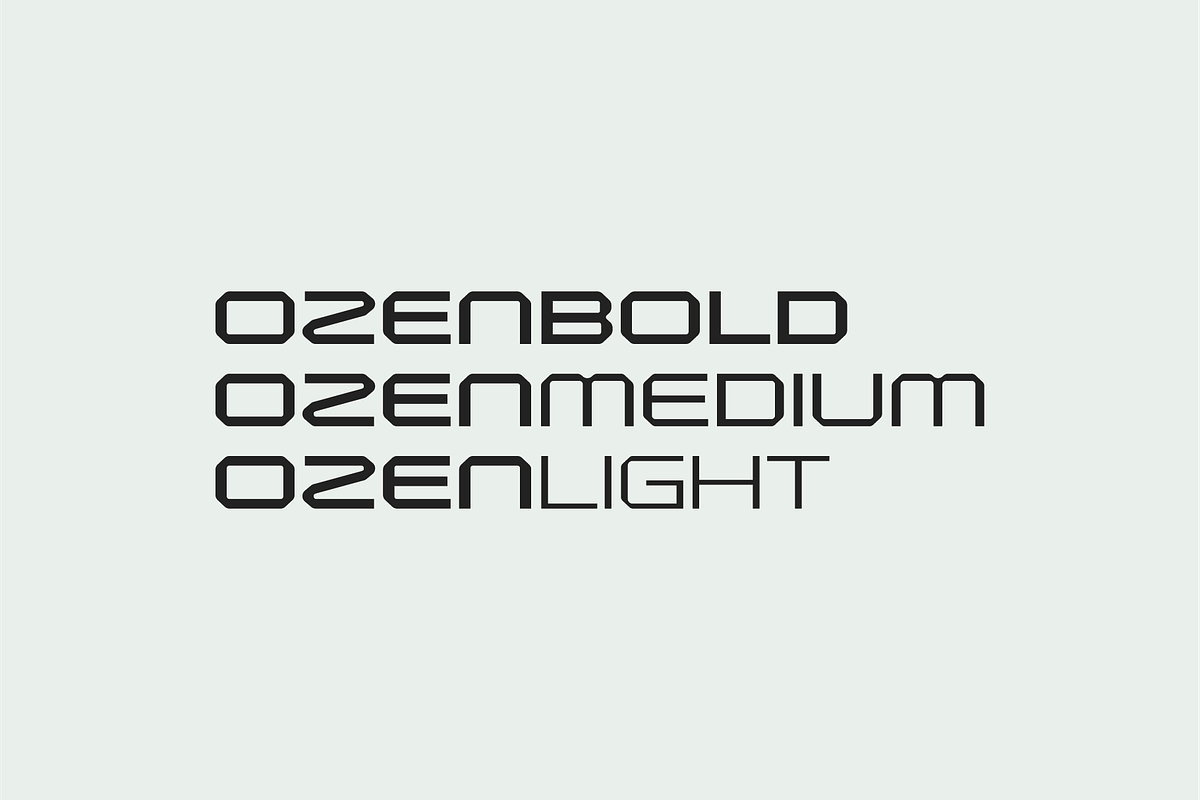 OzenPro-abstract futuristic font, a Sans Serif Font by Ebad Designs (Photo 3 of 8)