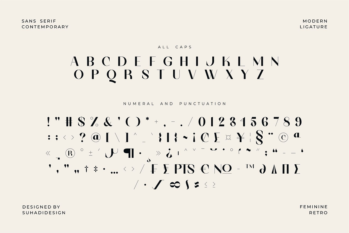 Camela Nabila - Modern Ligature Font, a Sans Serif Font by suhadidesign (Photo 14 of 15)