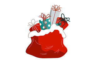 Santa Claus bag full of gifts and, an Object Illustration by Toltemara