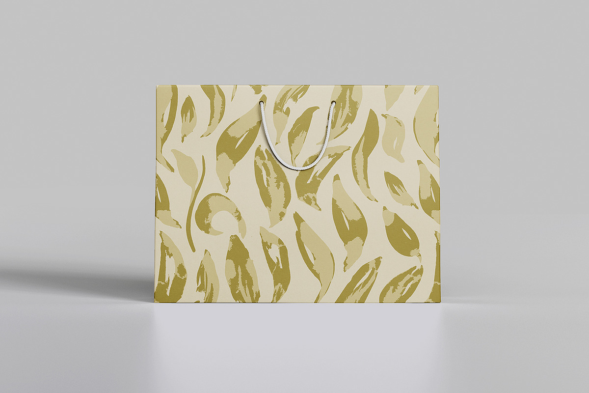 Summer Green Painted Leaves, a Pattern Graphic by MalyskaStudio (Photo 2 of 13)