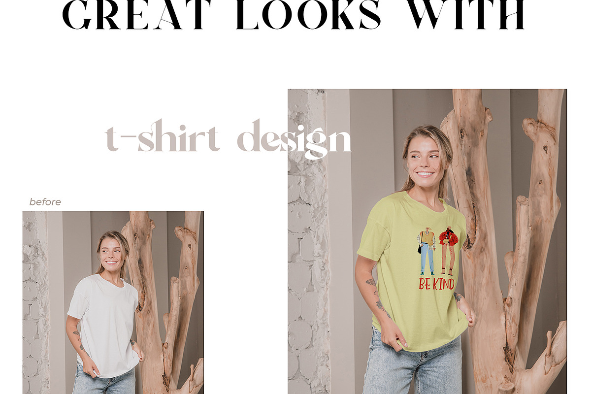 T-shirt Model Mockup Bundle, a Shirt Mockup by Neutral Mockups (Photo 4 of 7)