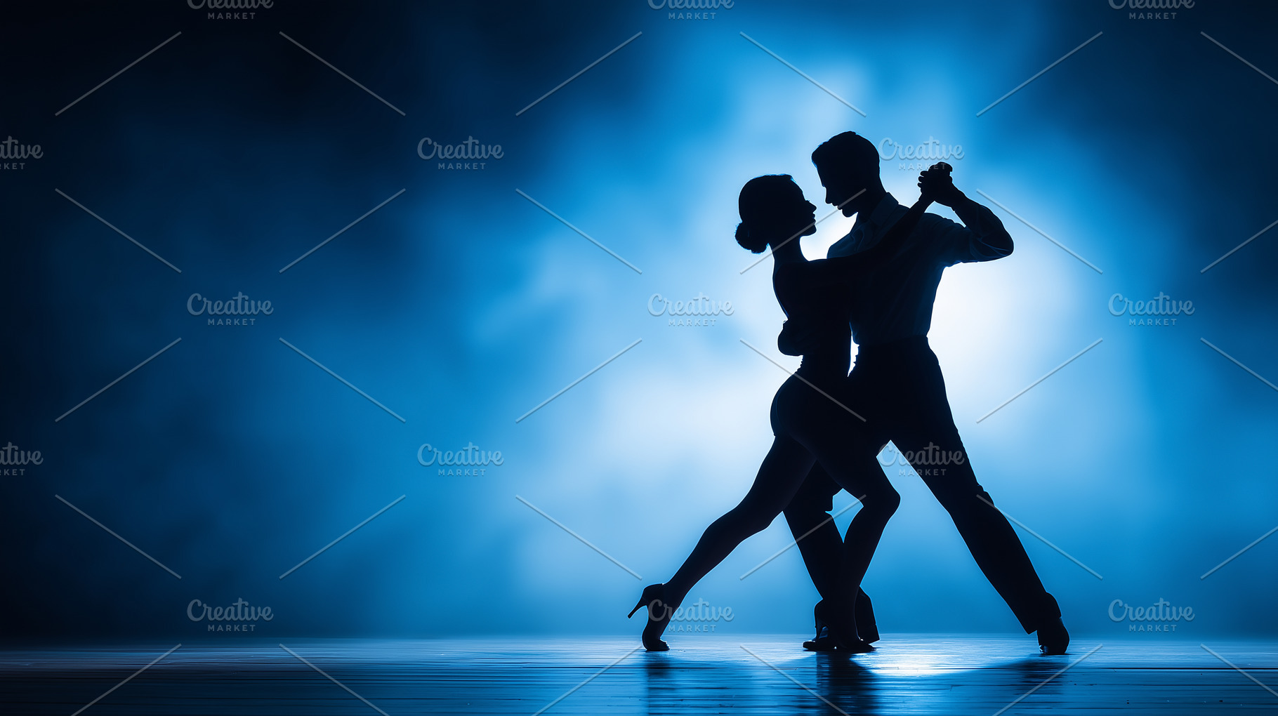 Silhouette of a couple dancing, an Arts & Entertainment Photo by MistyDay