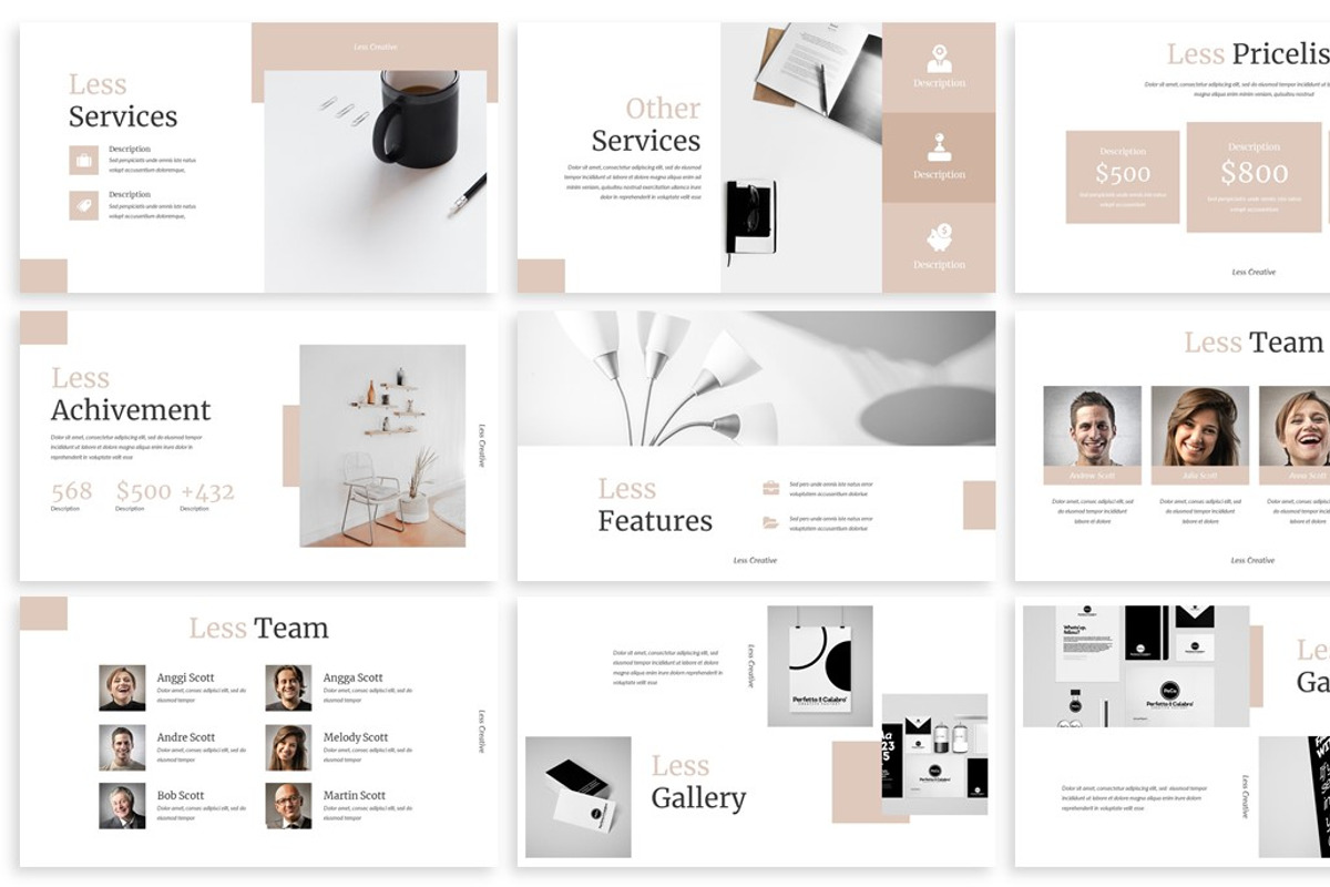 Less - Minimal Keynote Template, a Presentation Template by SlideFactory