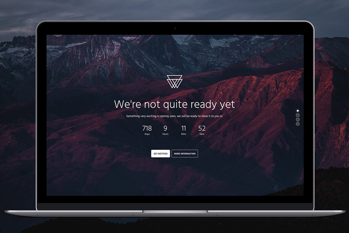 Bootstrap 4 Coming Soon Template, a Landing Page Template by Medialoot (Photo 1 of 4)