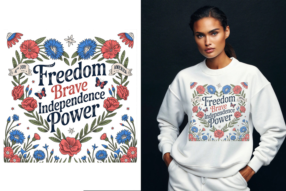 Freedom Brave Independence Power, a Seasonal Illustration by Unique Design Team (Photo 2 of 4)