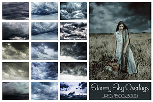 30 Stormy Sky Overlays