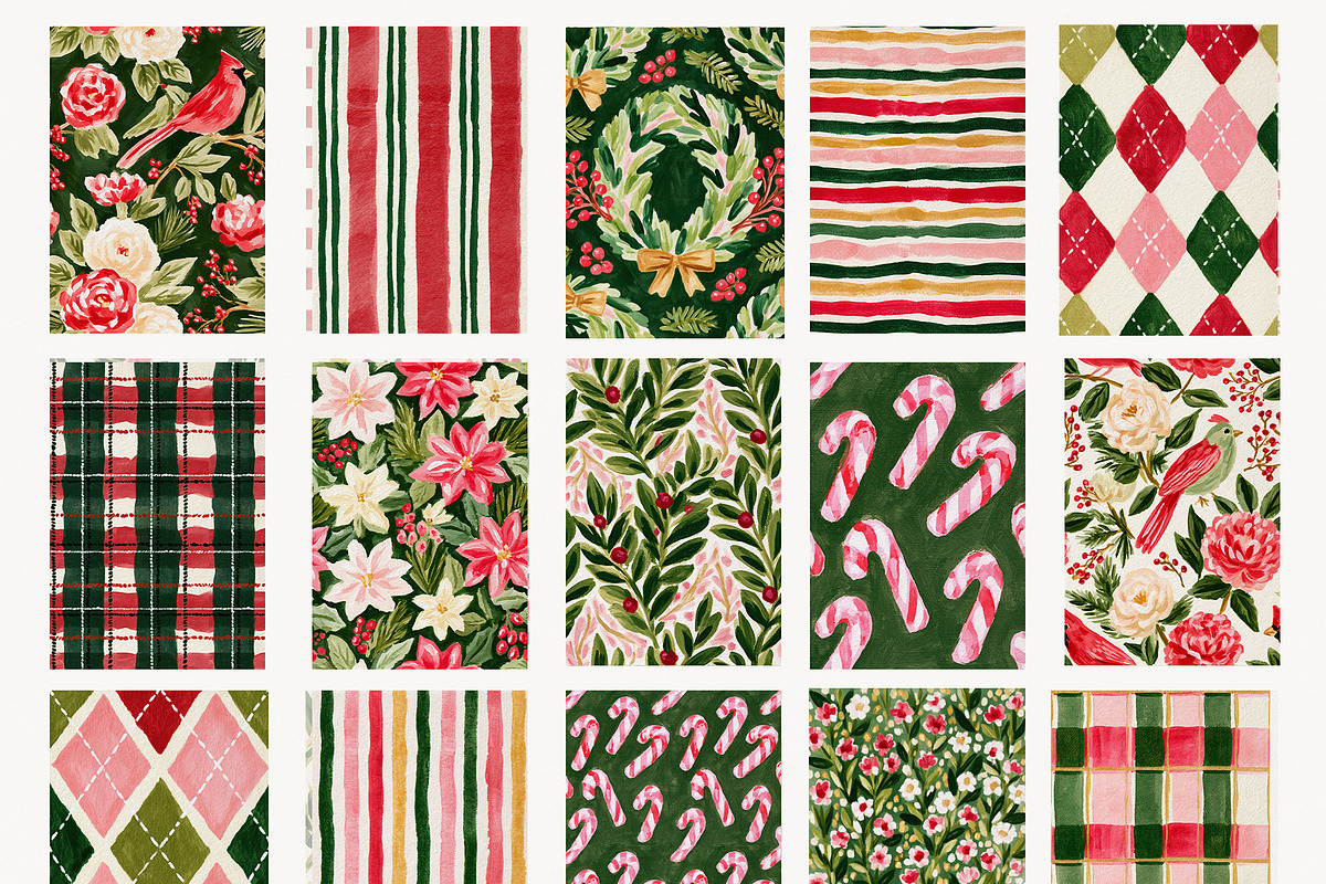 Painted Festive Christmas Background, a Background Graphic by Essentially Nomadic (Photo 7 of 10)