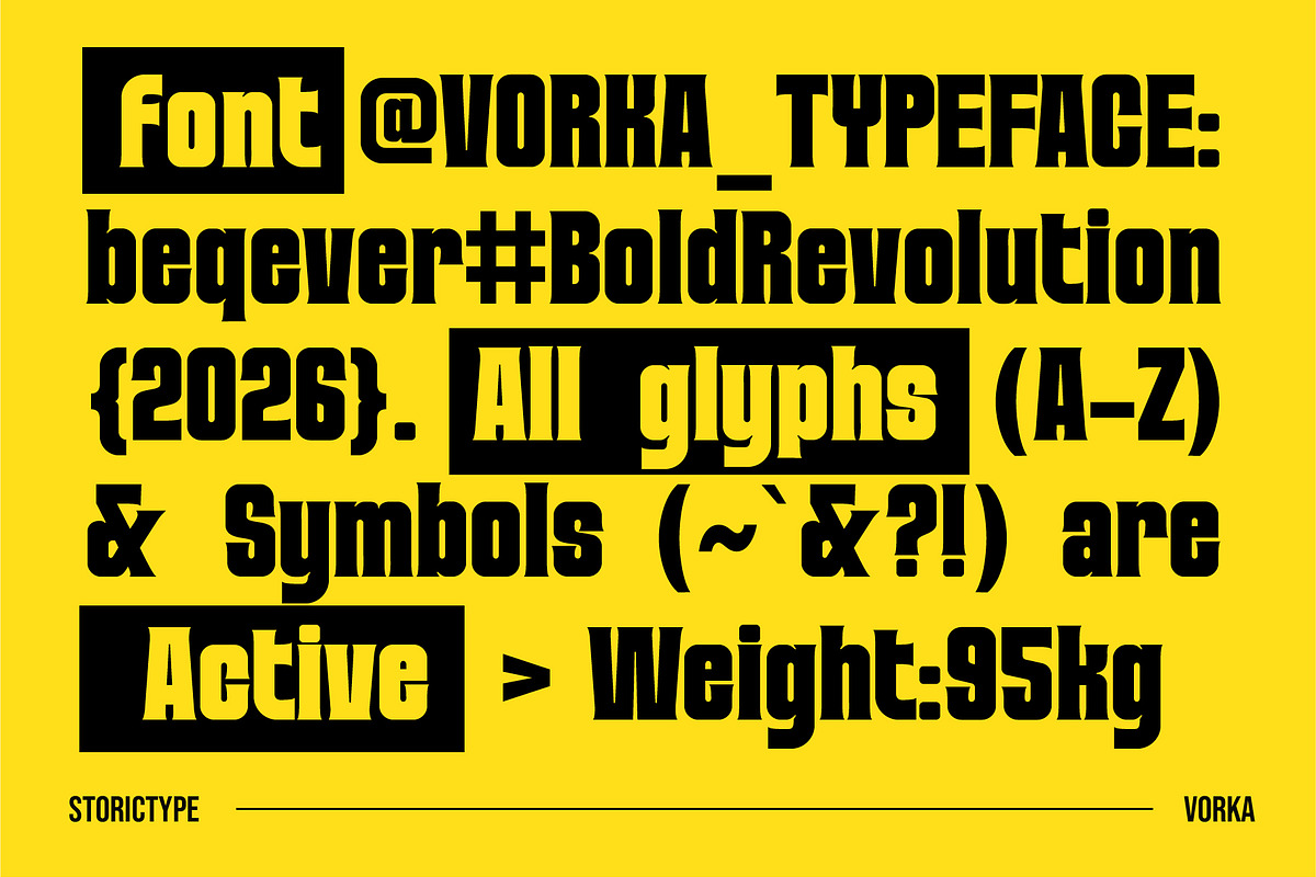 VORKA - Headline Display Typeface, a Serif Font by StoricType (Photo 19 of 24)