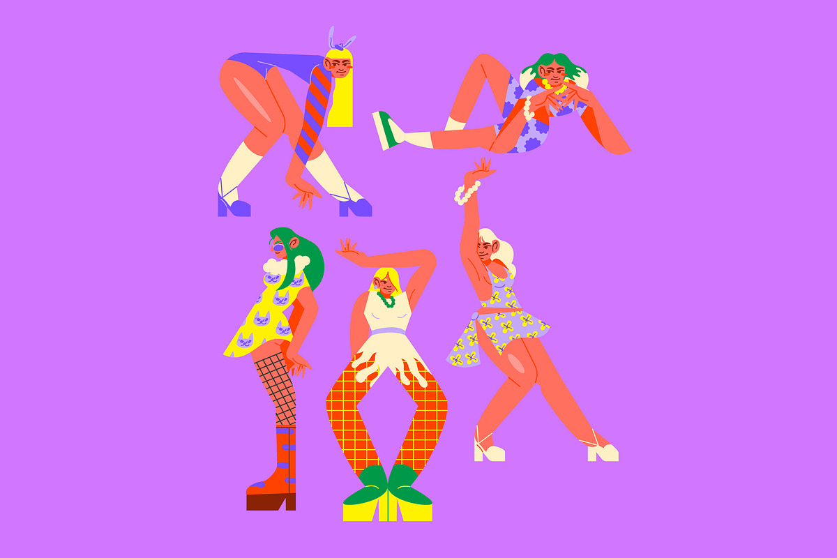 Fashion People Asset Illustration, an Illustration by graphicook