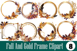 Fall And Gold Frame Sublimation, an Illustration by Wow Magic