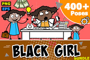 Black Girl ~ Cartoon Character Set, a Person Illustration by The Toon Company (Thumbnail 1 of 9)