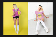 T-Shirt Mock-Up Set, a Shirt Mockup by Freeman Studio (Thumbnail 9 of 16)