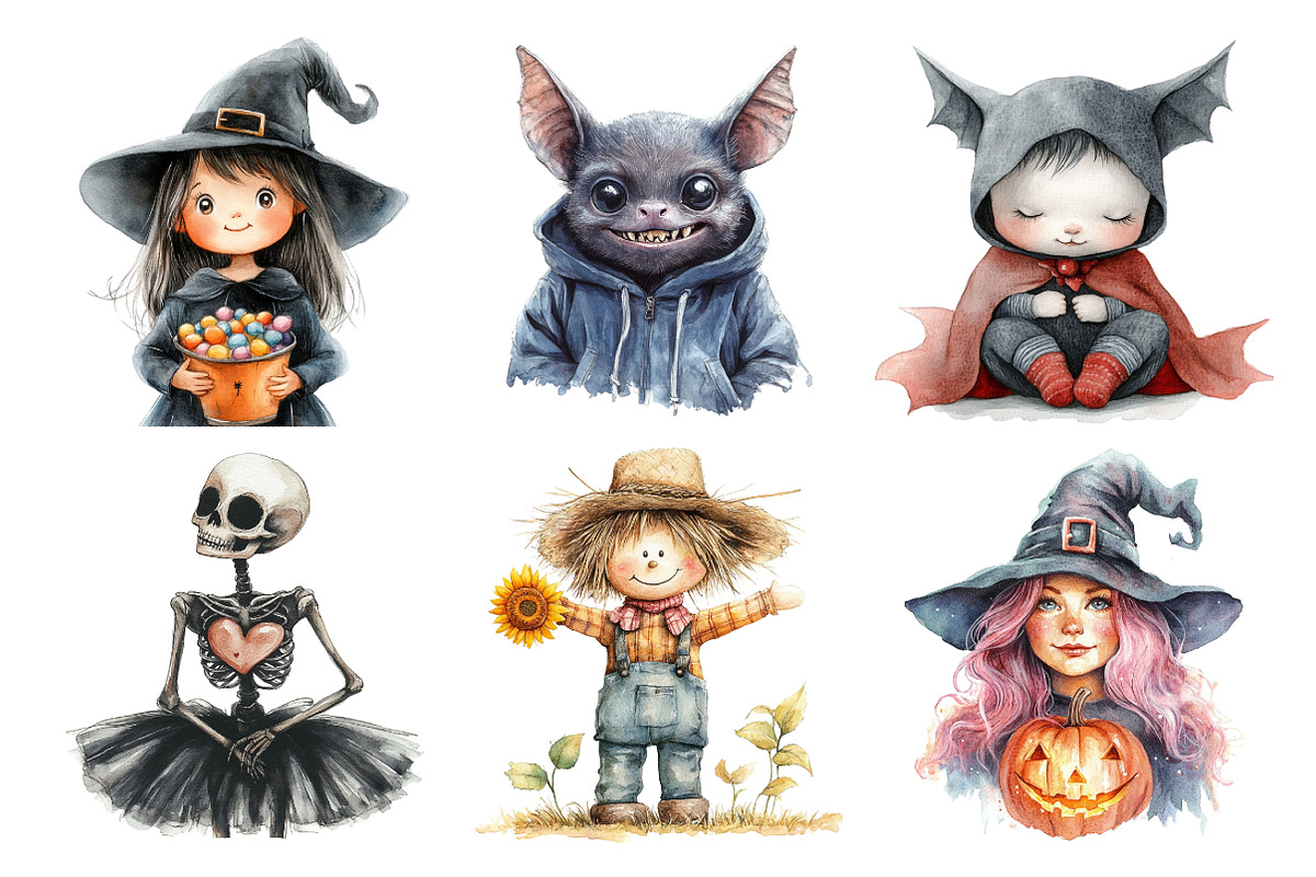 Halloween Character Clipart, an Illustration by Daily.Designs (Photo 2 of 5)
