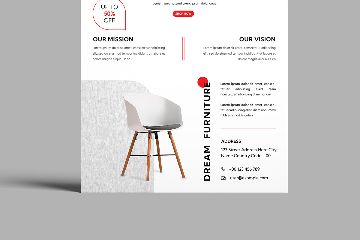 Furniture Company Poster Template, a Poster Template by MightyDesign (Photo 3 of 8)