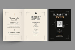 Elegant Funeral Invitation Card, a Stationery Template by MightyDesign