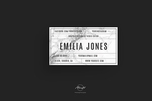 White Marble Bussiness Card Template