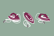 Steam irons for clothes set, an Object Illustration by Good Studio (Thumbnail 6 of 6)