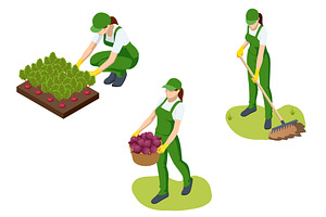 Agricultural cultivation. A female, an Object Illustration by Golden Sikorka