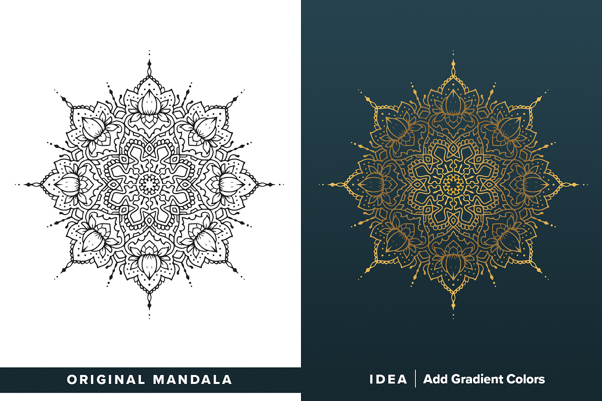 300 Vector Mandala Ornaments, a Decorative Illustration by pixaroma (Photo 4 of 49)