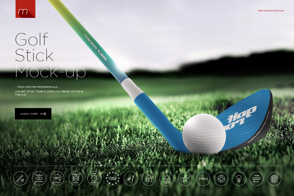 Golf Stick Mock-up, a Product Mockup by Mocca Mockups Store (Photo 1 of 5)