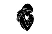 50 Mother and Baby Silhouette Bundle, an Illustration by Creativeshirt (Thumbnail 38 of 48)