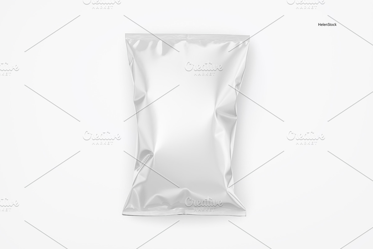 Glossy Snack Package Mockup - Front, a Packaging Mockup by HelenStock (Photo 7 of 8)