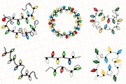 Christmas Lights Sublimation Clipart, an Illustration by OK Design (Thumbnail 5 of 5)