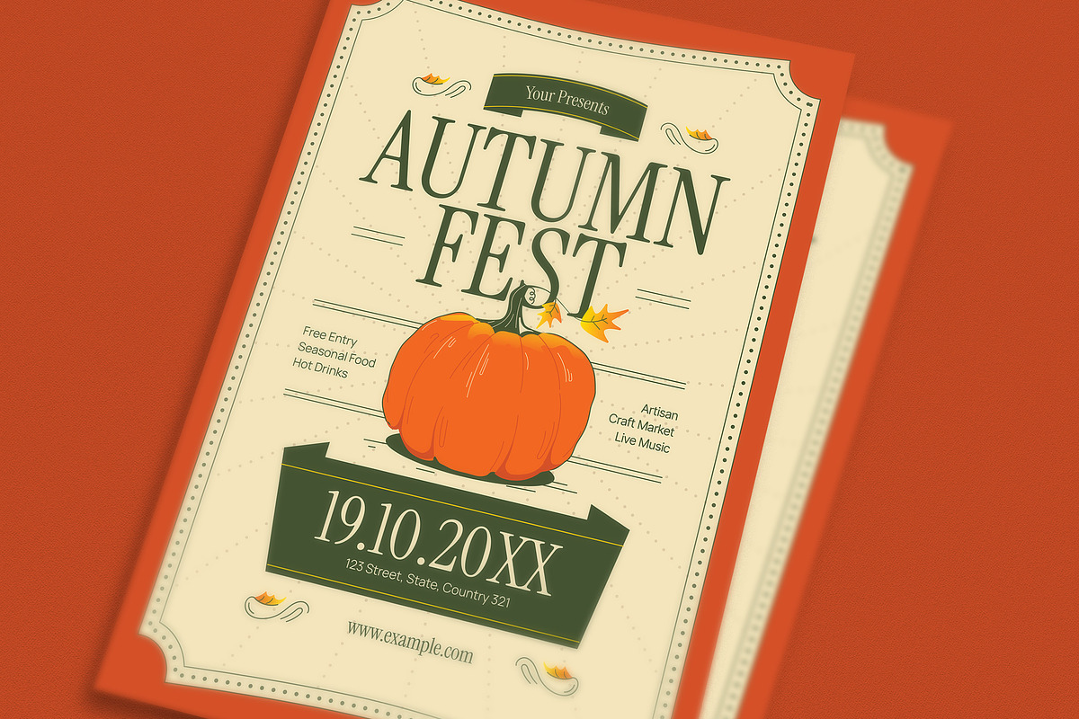 Simple Elegant Autumn Festival Flyer preview 2