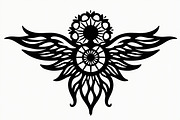 Ornate Angel Silhouette Graphic, an Illustration by Designs_River (Thumbnail 8 of 9)
