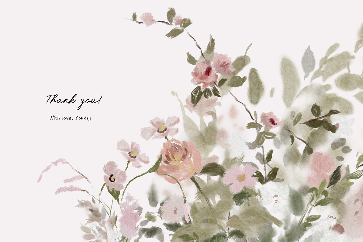 Gentle summer garden hand-painted, a Decorative Illustration by Youksy (Photo 14 of 14)