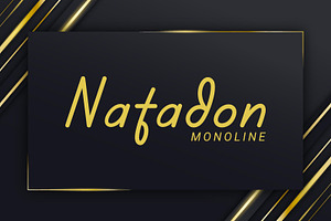 Natadon | Monoline Font
