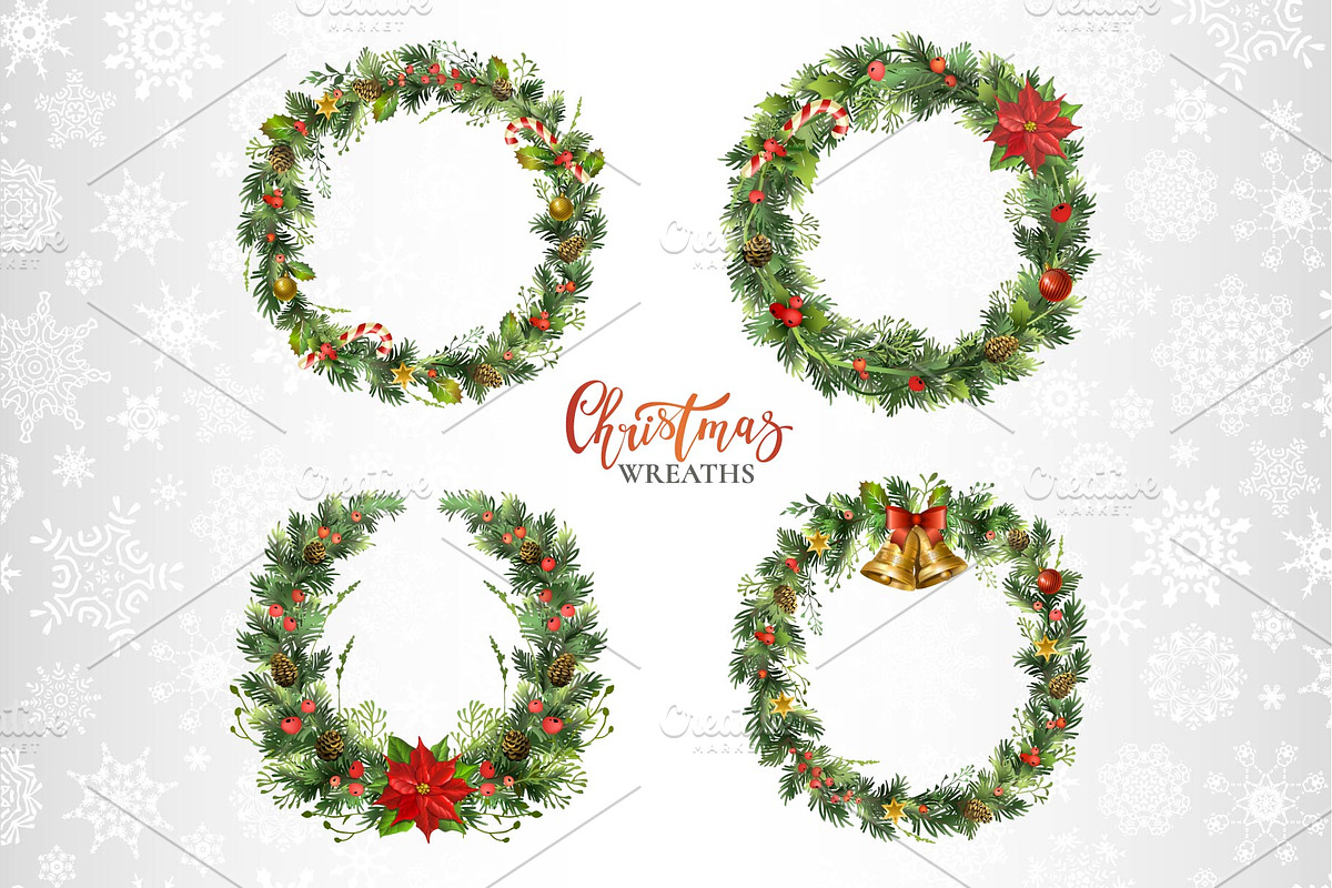 Christmas decorative elements., a Decorative Illustration by VetaDesign (Photo 5 of 11)