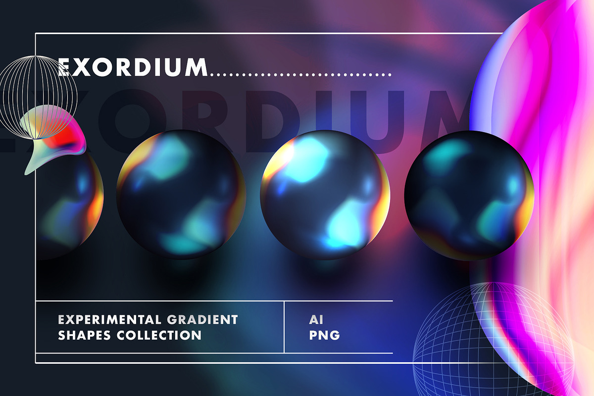 Exordium Dynamic Gradient Shapes, a Texture Graphic by Polar Vectors (Photo 1 of 16)