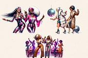 OLD LADY DRINKERS CLIPART PACK, a Person Illustration by Daring Digies (Thumbnail 6 of 9)