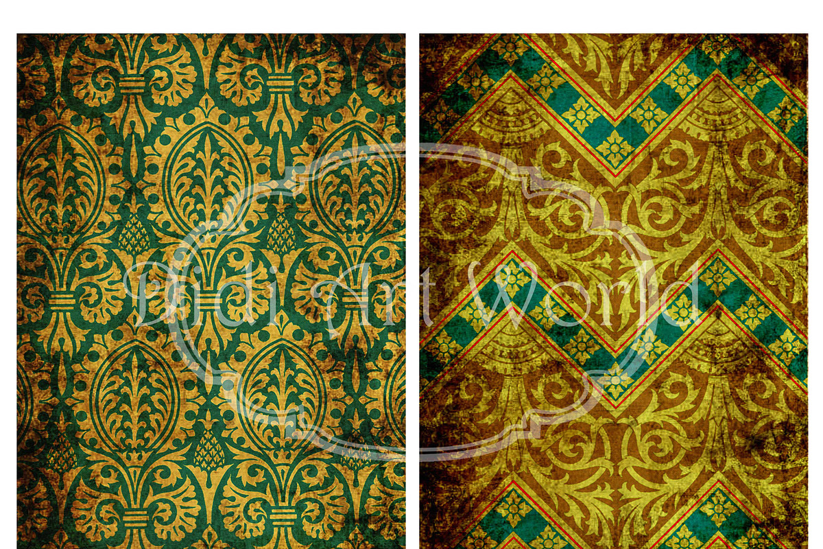 10 Vintage floral digital patterns, a Pattern Graphic by DidiArtWorld (Photo 6 of 6)