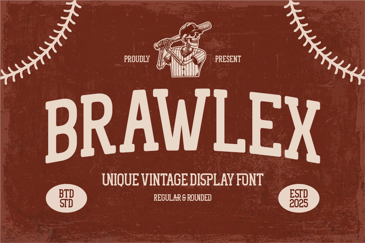 Brawlex, a Serif Font by Burntilldead (Photo 1 of 12)