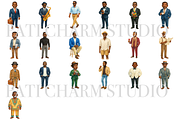 19 Black Classy Man Clipart, a Decorative Illustration by Pati Charm Studio (Thumbnail 2 of 8)