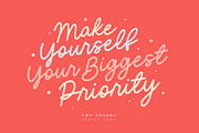 Two Sugars Script Font, a Script Font by Sam Parrett (Thumbnail 6 of 8)